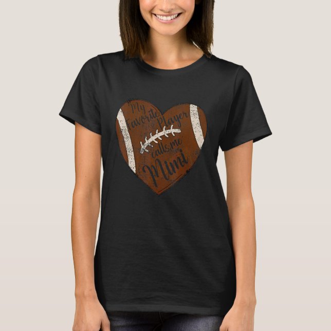 My Favourite Player Calls Me Mimi Football Heart C T-Shirt (Front)