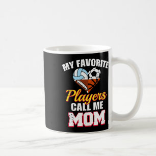 My Favourite Player Mum Soccer Football Volleyball Coffee Mug