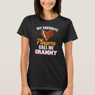 My Favourite Players Call Me Grammy Football Bask T-Shirt