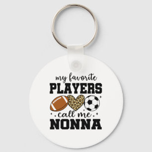My Favourite Players Call Me Nonna Footll Soccer Key Ring