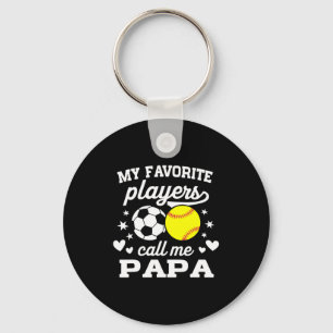 My Favourite Players Call Me Papa Soccer Softll T Key Ring