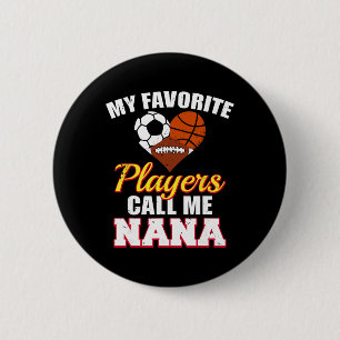 My Favourite Players Soccer Basketball Football Na 6 Cm Round Badge