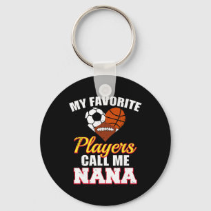 My Favourite Players Soccer Basketball Football Na Key Ring