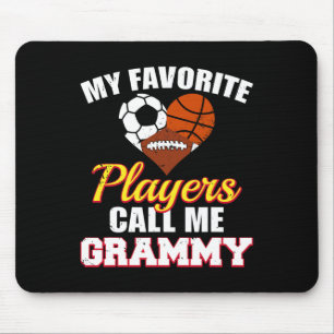 My Favourite Players Soccer Bysketbyll Footbyll Gr Mouse Pad