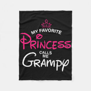 My Favourite Princess Calls Me Grampy Daughter Fat Fleece Blanket