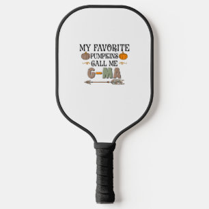 My Favourite Pumpkins Call Me G-MA Grandma Thanksg Pickleball Paddle