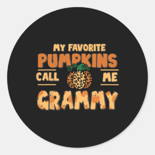 My Favourite Pumpkins Call Me Grammy Thanksgiving Classic Round Sticker