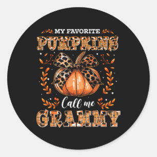 My Favourite Pumpkins Call Me Grammy Thanksgiving Classic Round Sticker