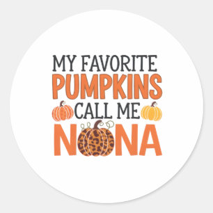 My Favourite Pumpkins Call Me Nana Halloween For G Classic Round Sticker