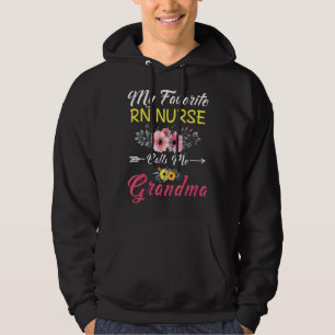 My Favourite Rn Nurse Calls Me Grandma Flowers Mot Hoodie
