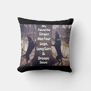 My Favourite Singer Coon Hound Cushion
