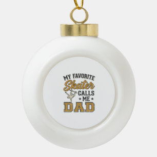 My Favourite Skater Calls Me Dad Vintage Shirt_1 Ceramic Ball Christmas Ornament
