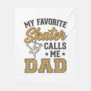 My Favourite Skater Calls Me Dad Vintage Shirt_1 Fleece Blanket