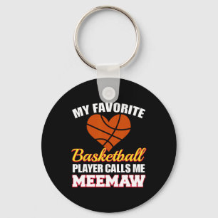 My Favourite Sketll Player Calls Me Meemaw Funny M Key Ring