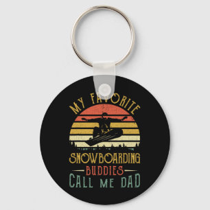 My Favourite Snowboarding Buddies Call Me Dad Fath Key Ring