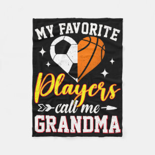 My Favourite Soccer Basketball Players Call Me Gra Fleece Blanket