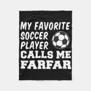 My Favourite Soccer Player Calls Me Farfar Swedish Fleece Blanket