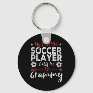 My Favourite Soccer Player Calls Me Grammy Key Ring