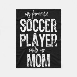 My Favourite Soccer Player Calls Me Mum Christmas Fleece Blanket