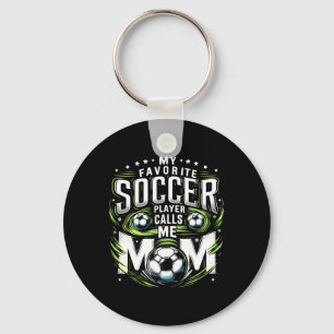 My Favourite Soccer Player Calls Me Mum Cute Mothe Key Ring