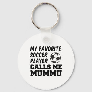 My Favourite Soccer Player Calls Me Mummu Finnish Key Ring