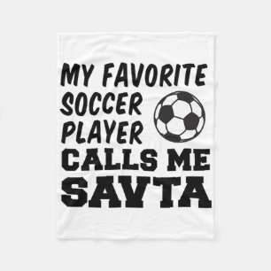 My Favourite Soccer Player Calls Me Savta Jewish G Fleece Blanket