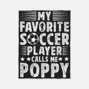 My Favourite Soccer Player Poppy Soccer Poppy Gran Fleece Blanket