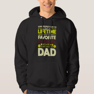 My Favourite Softball Player Calls Me Dad Softball Hoodie