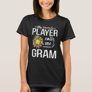 My Favourite Softball Player Calls Me Gram Softbal T-Shirt