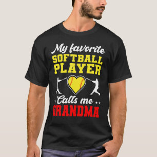 My Favourite Softball Player Calls Me Grandma Moth T-Shirt