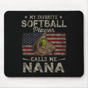 My Favourite Softll Player Calls Me Nana Mother's Mouse Pad