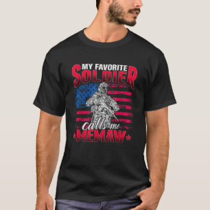 My Favourite Soldier Calls Me Memaw Military Grand T-Shirt