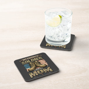 My favourite soldier calls me mum coaster
