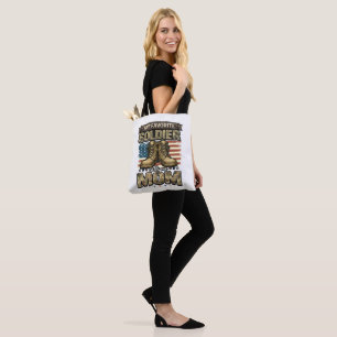 My favourite soldier calls me mum tote bag