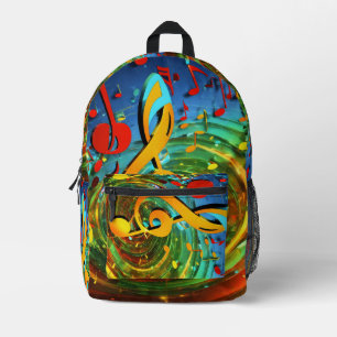 My Favourite Song: Music Notes Design Style Backpa Printed Backpack