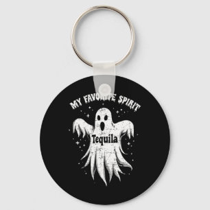 My Favourite Spirit Tequila Drinking Ghost Hallowe Key Ring