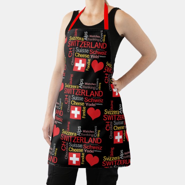 My Favourite Swiss Things Funny Apron (Insitu)