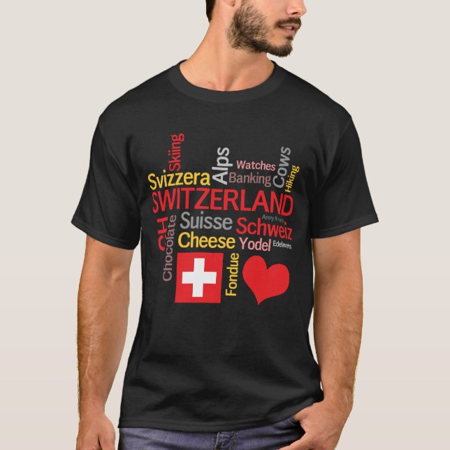 My Favourite Swiss Things Funny T-Shirt (Front)