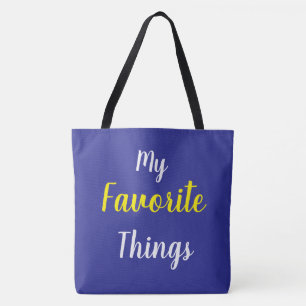 My Favourite Things Blue Tote Bag