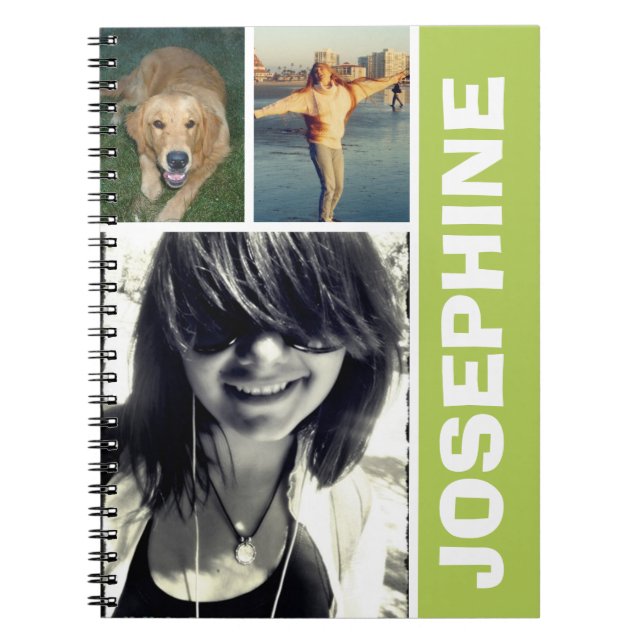 My favourite things green photo collage journal (Front)
