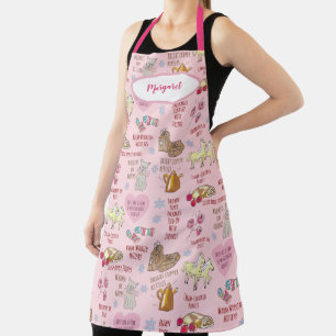 My Favourite Things Sound of Music Pink Monogram Apron
