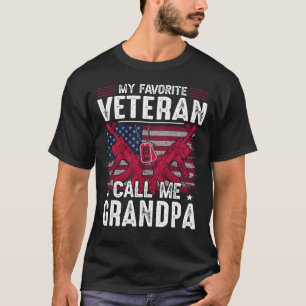 My Favourite Veteran Call Me GRANDPA Veteran Day T-Shirt