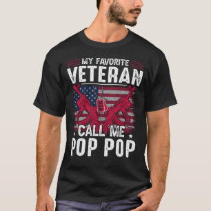 My Favourite Veteran Call Me POP POP Veteran Day T-Shirt