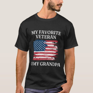 My Favourite Veteran Grandpa Patriotic T-Shirt