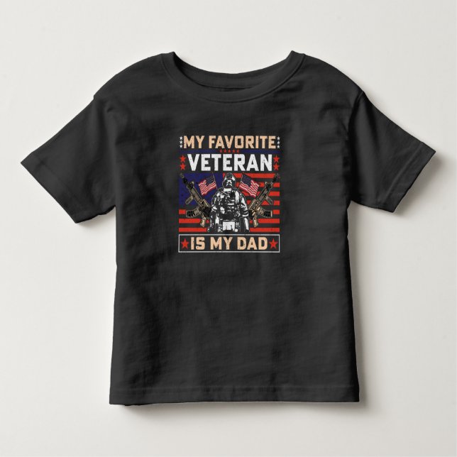 My Favourite Veteran Is My Dad Toddler T-Shirt (Front)