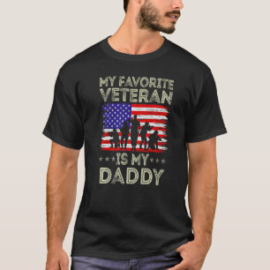 My Favourite Veteran Is My Daddy American Flag Vet T-Shirt