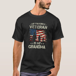 My Favourite Veteran Is My Grandma Proud Grandma V T-Shirt
