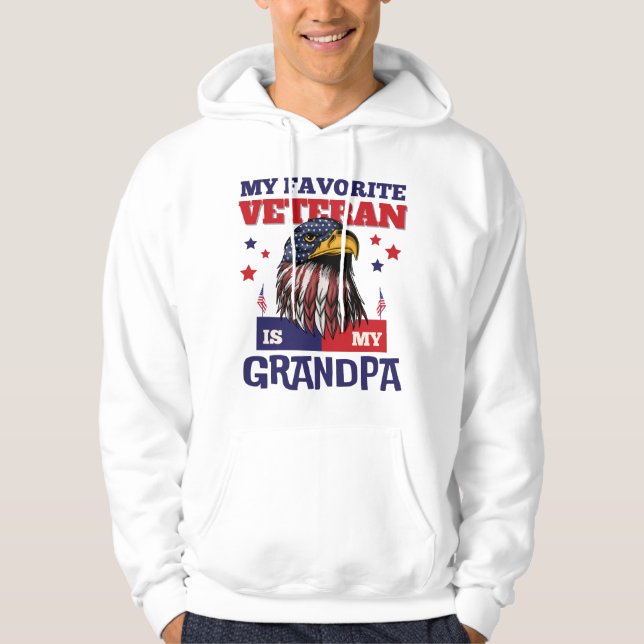 My Favourite Veteran Is My Grandpa Veterans Day US Hoodie (Front)
