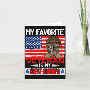 My Favourite Veteran Is My Great-grandpa Military Card