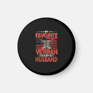 my favourite veteran is my husband magnet